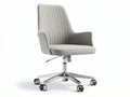 Contemporary grey fabric office chair with ergonomic design and adjustable height