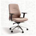 Ergonomic office chair with adjustable height in beige fabric 45 x 60 x 100cm