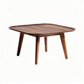 Wooden coffee table in dark brown finish 80 x 80 x 40cm