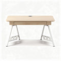 Wooden office desk with pull-out drawer and metal legs 120 x 60 x 75cm